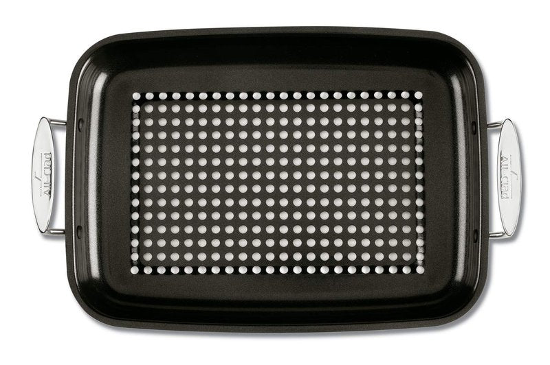 All-Clad Outdoor Nonstick Roaster Set 15x11 Inch Oven Grill Safe 500F Roaster Pan, Pots and Pans, Cookware Black