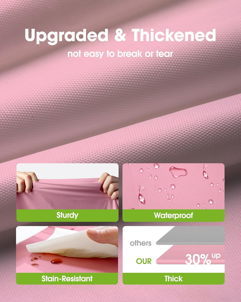 Pureegg Disposable Plastic Table Cloths - 84'' Round, Leakproof & Sturdy, Pink | 8 Pack for Easter & Mother's Day