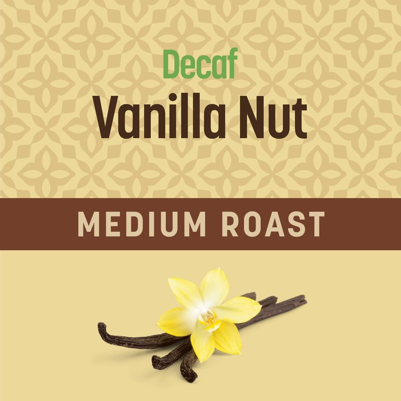 Don Francisco's Decaf Vanilla Nut Ground Coffee, Medium Roast – 100% Arabica, Flavored Coffee, 12 oz Bag