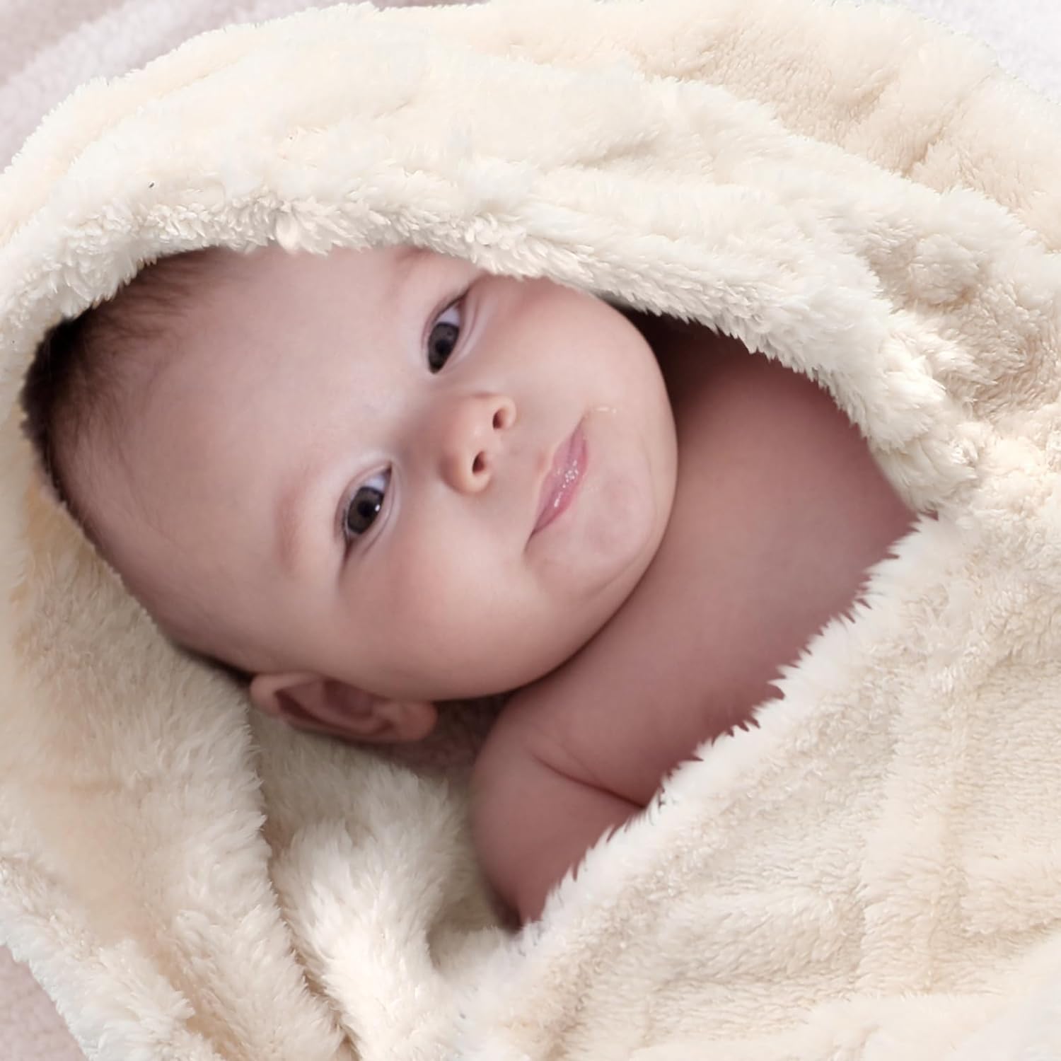 VitalCozy Fleece Baby Blankets - 3D Soft Plush Warmth | 4 Pcs 30" x 40" for Newborns & Toddlers