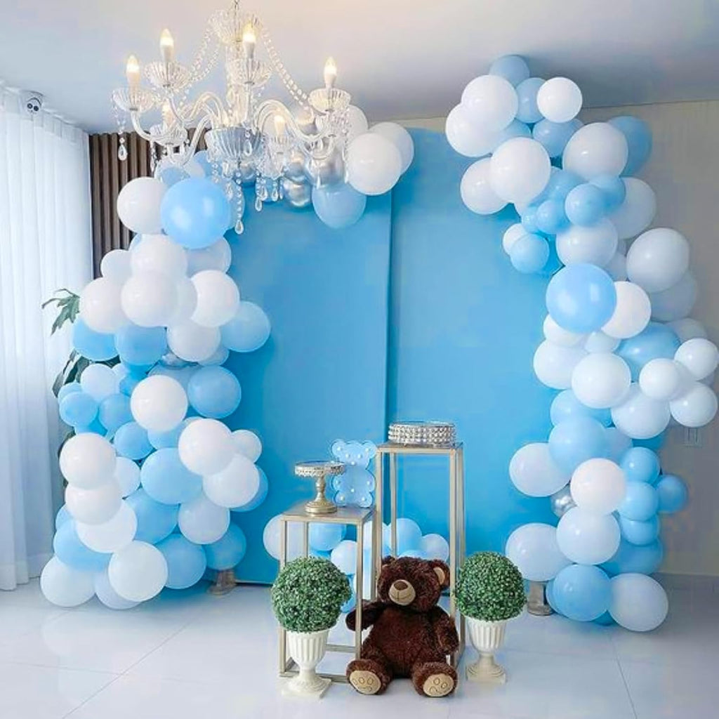 PartyWoo Light Blue Balloons - 50 Pcs 12 Inch Pastel Aqua Latex for Graduation, Baby Shower & Weddings
