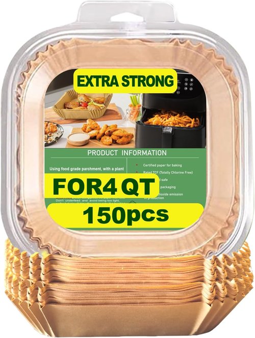 Chefman Air Fryer Liners - 150 Pcs Disposable Parchment Paper for 4QT/5QT Air Fryers | 7.5 Inch Size