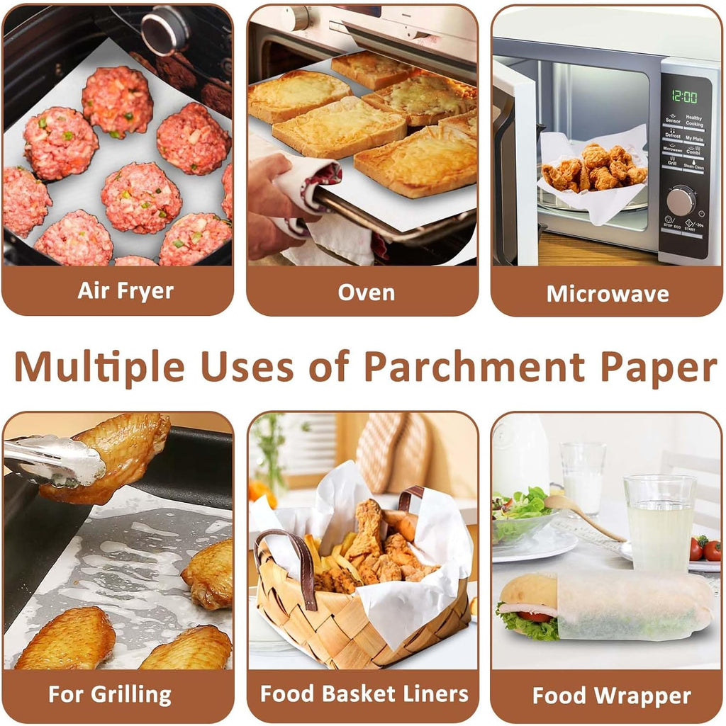 Neyimqr Deli Paper Sheets - Unbleached White Wax Paper for Food Baskets | 100PCS 12"x12" Grease Resistant