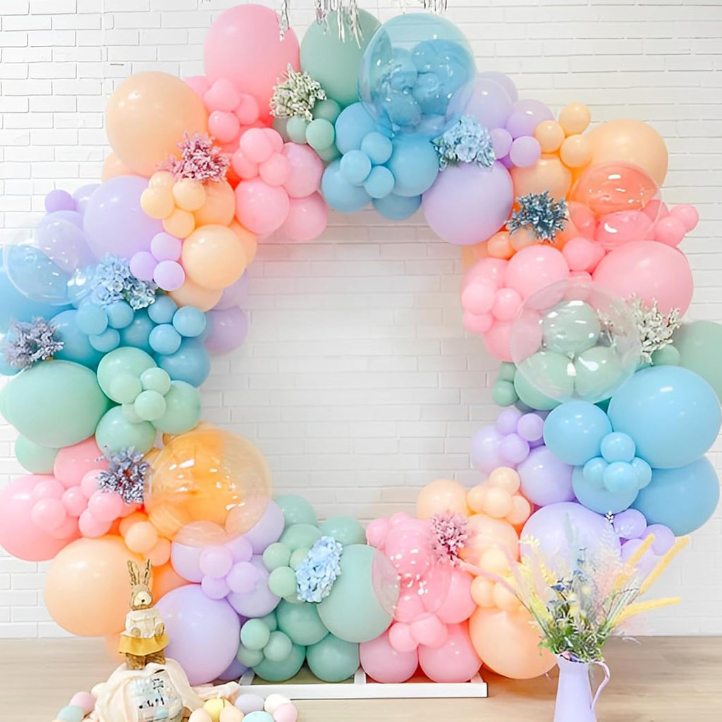 Voircoloria 110pcs Pastel Balloons - 12 Inch Macaron Latex for Weddings, Birthdays & Celebrations