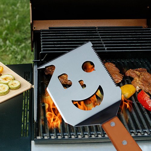 M-HHonger BBQ Gift for Men Dad Husband, Fathers Day Birthday Gifts, 7 in 1 Grill Spatula, Fun BBQ Accessories, Funny Grill Spatula for Outdoor Cooking, Outdoor Cooking Camping Multifunctional Tool