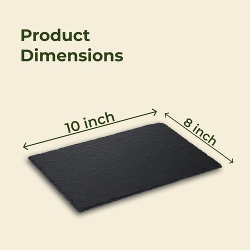 Sisson Distribution Premium Slate Cheese Board Set - 6 x 10"x8" Black Serving Platters for Meat, Cheese, Appetizers & Parties - Elegant Stone Trays for Housewarming Gifts & Entertaining
