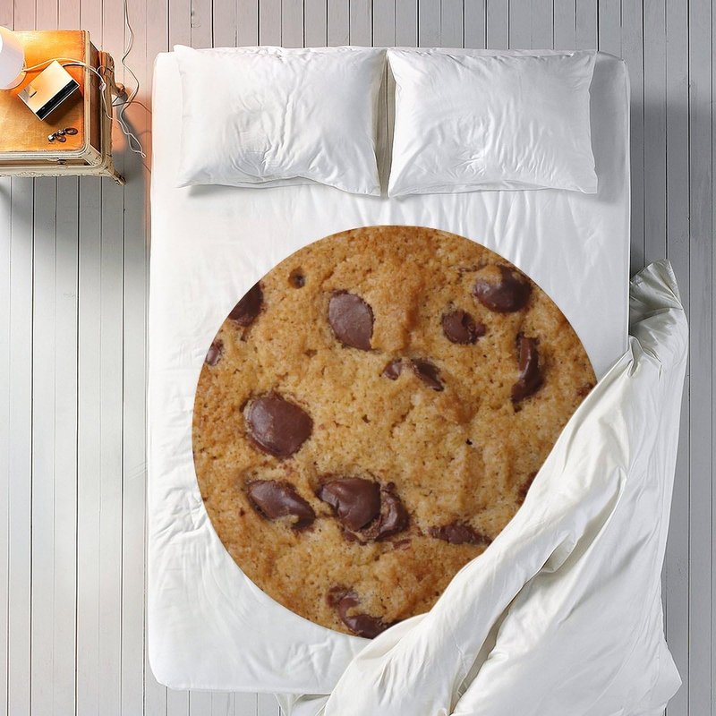 kerscton Cookie Blanket Giant Food Blankets Funny Soft Cookie Blanket Adult Size Flannel Gift for Teens Boys and Girls Suitable for Sofa Outdoor Living Room Indoor Bedroom 71 Inches