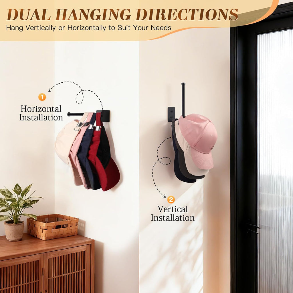 Stylisht RV Accessories Hat Organizer | 2-Pack Hat Rack for RV Essentials & Home Organization