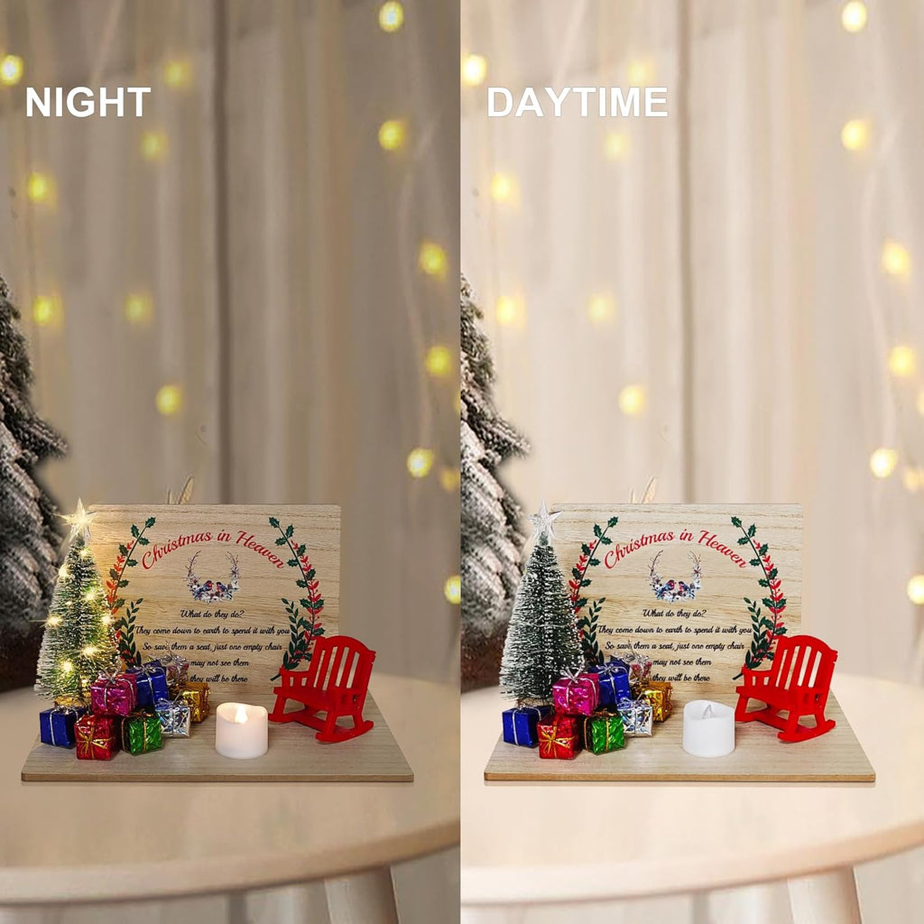 Regine Switzerland Christmas Memorial Chair Ornament - Rocking Chair Candle Holder Gift for Loved Ones