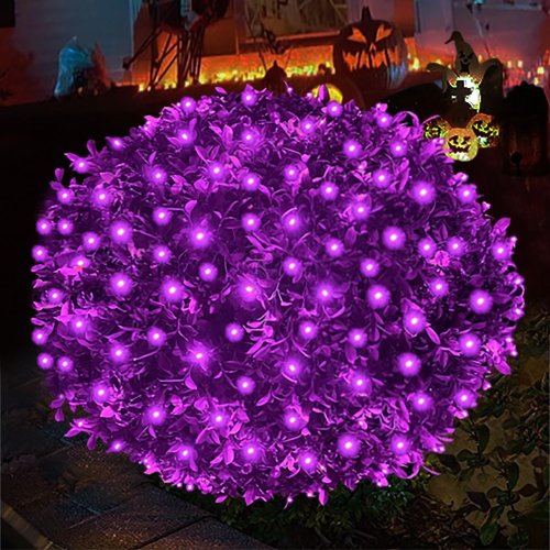 HISHINY Halloween Outdoor Lights - 100 LED Purple Net Lights | Waterproof & UL Certified, 5ft x 5ft