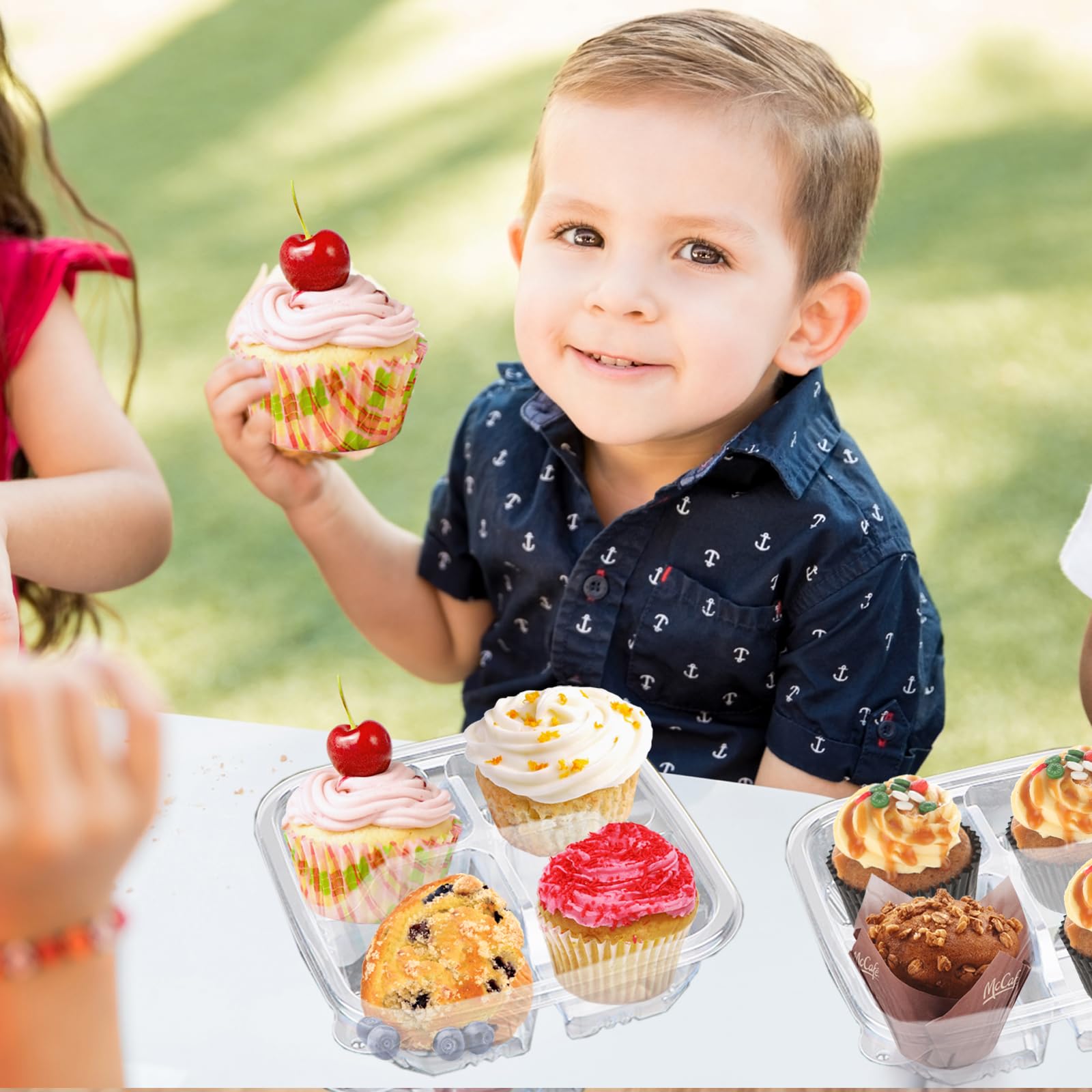 Artuxer 70 Pack Clear Bento Snack Food Containers,4-Compartment Meal Prep Lunch Containers with Lids,Food Storage Containers for office,work and travel