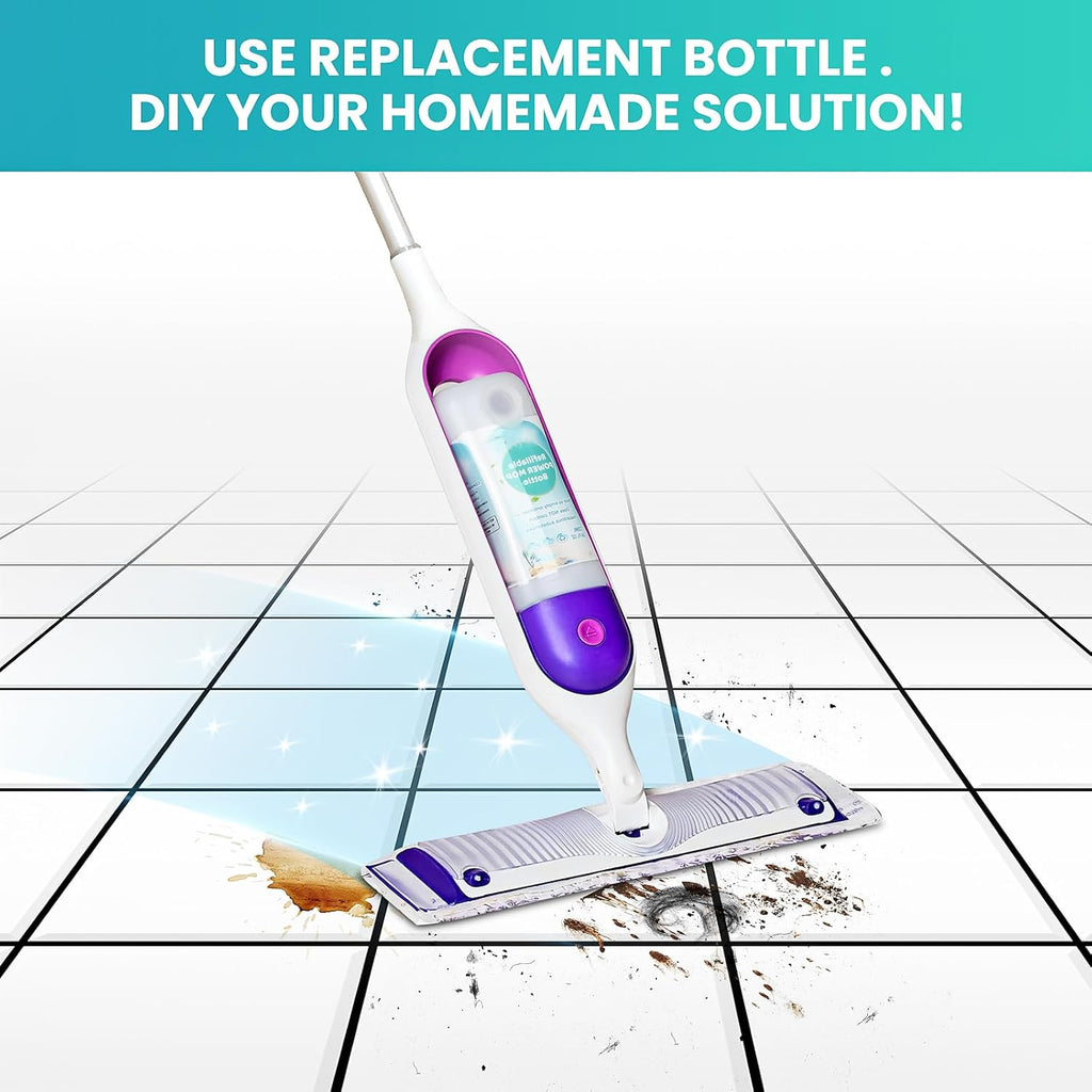 Skiennix Refillable Bottle for Swiffer® Power Mop™ - 720ML Leak-Resistant Solution Container