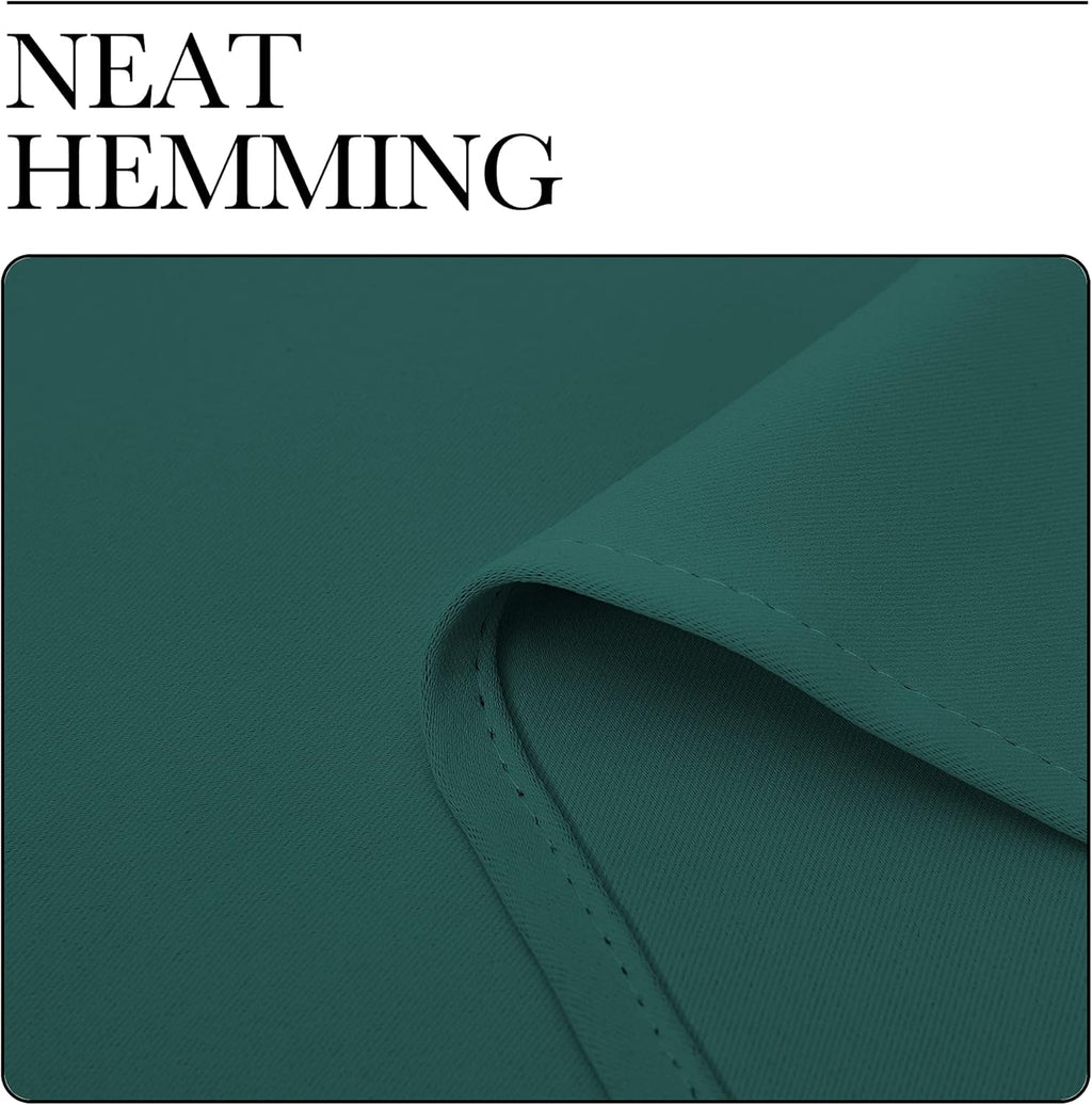 NICETOWN Blackout Curtains - Thermal Insulated Grommet Drapes for Dining Room | Hunter Green, 42x63 Inch (1 Pair)