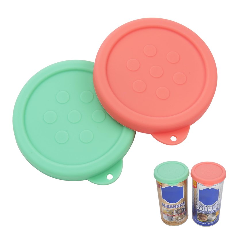 Silicone Powder Cleanser Lids Compatible with Bar Keepers Friend 12 oz & 21 oz Silicone Cover fit for Comet, Ajax Powder Cleanser to Keep Dry, 2 Packs