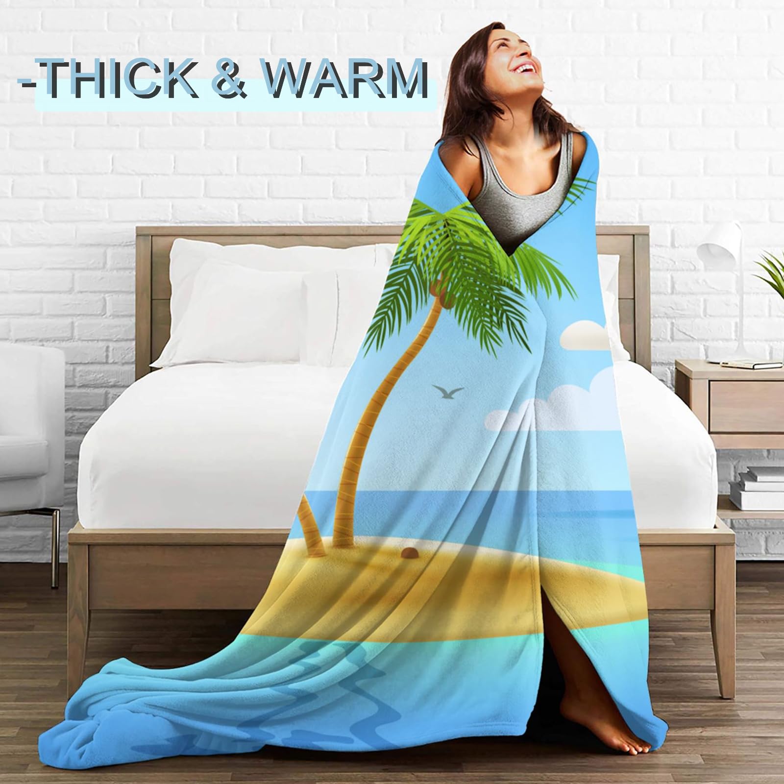 ainori Winter Cardinal Flannel Blanket - Beautiful Red Bird on Snowy Branch Throw,Gifts for Kids & Animal Lovers, Ultra Soft & Warm,Lightweight, for Couch Bedroom Living Room Decor & Travel 50x60in