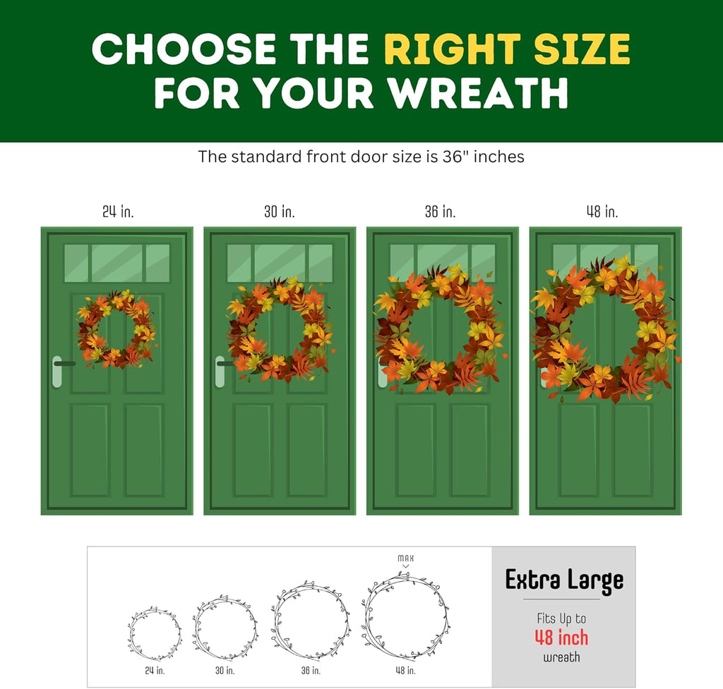 Primode Christmas Wreath Storage Bag - Extra Large 48" Container with Clear Window | Durable 600D Oxford Material | Red