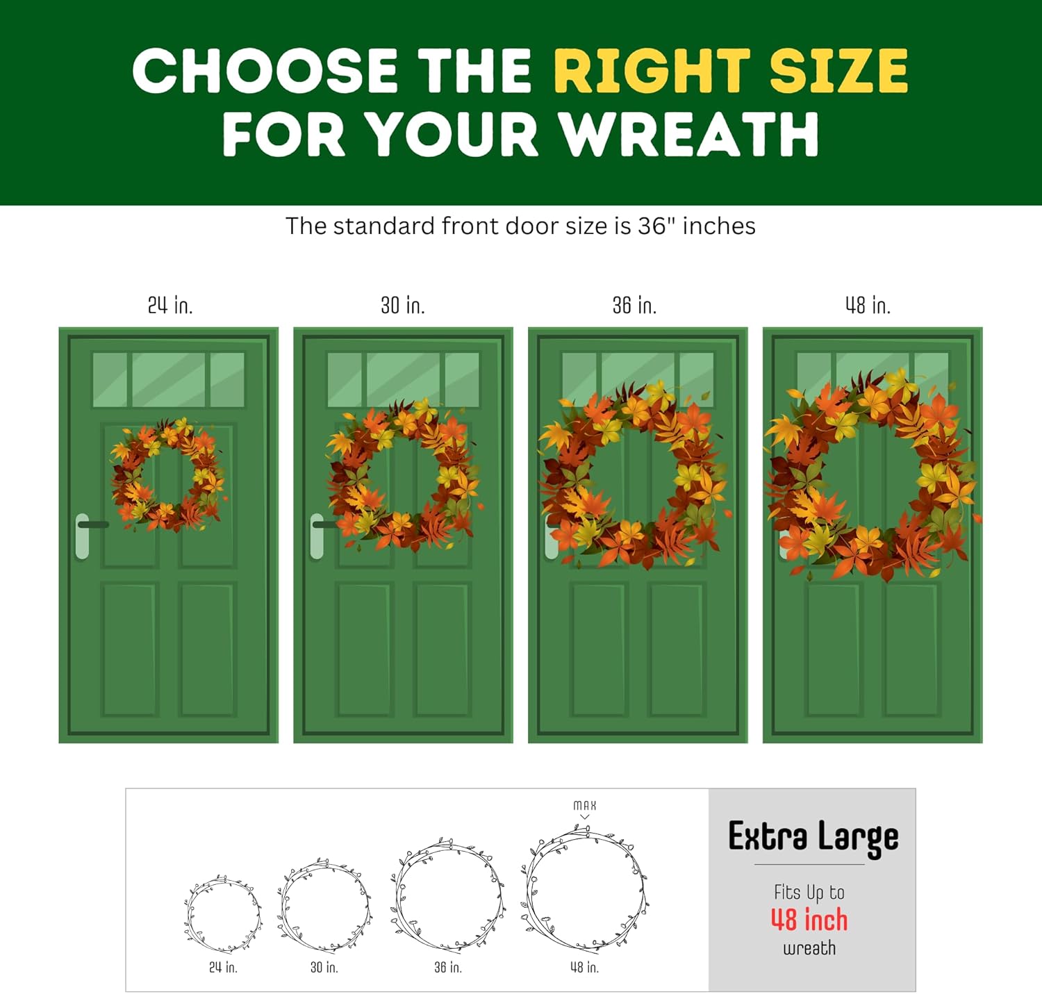 Primode Christmas Wreath Storage Bag - Extra Large 48" Container with Clear Window | Durable 600D Oxford Material | Red