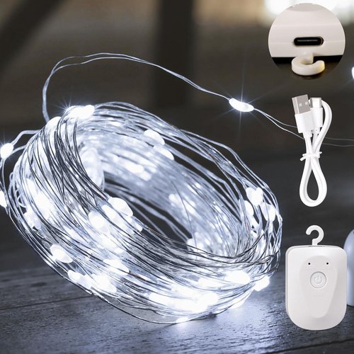 DomeStar Fairy Lights - 32FT Battery Operated, Waterproof with Timer & 8 Modes for Indoor Decor