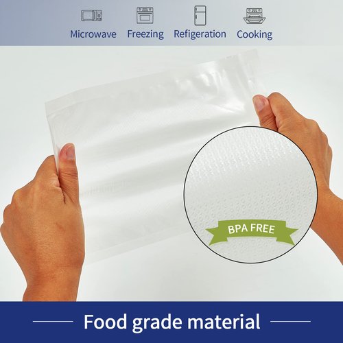 150 Vacuum Sealer Bags for Food,50 Pieces of Each Specification,Gallon 11"x16",Quart 8"x12",Pint 6"x10",Commercial Grade PreCut Bag,Heavy Duty,Great for vac storage,Meal Prep or Sous vide