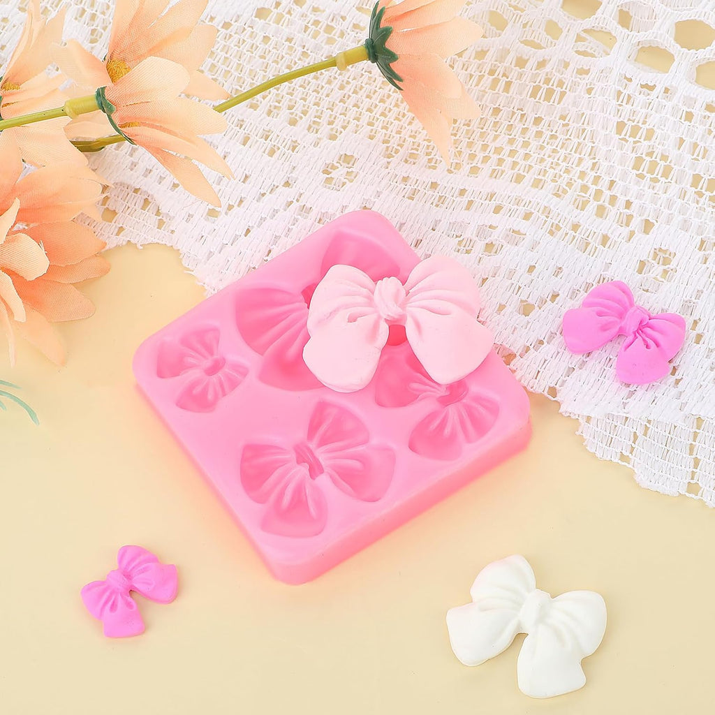 Skiennix Bow Chocolate Mold - 2 Pack Silicone Molds for Cake Pops & Fondant | Perfect for Weddings & Birthdays