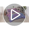 Rainbow Glitter Twin Comforter Set - 6-Piece Colorful Galaxy Bed in a Bag
