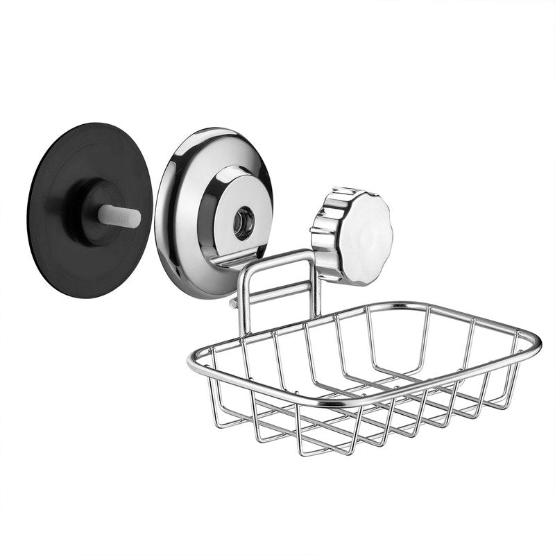 SANNO Suction Cup Shower Caddy with Hooks Suction Cup Soap Dish Double Suction Hooks Suction Cups Vacuum Hook