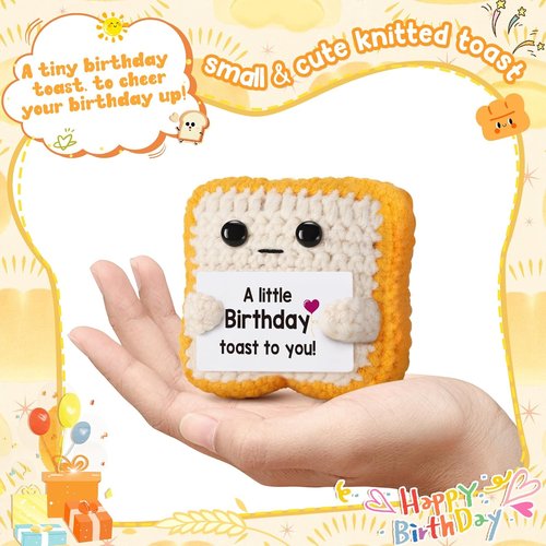Funny Birthday Gifts | A Little Birthday Toast by [Brand Name] - Unique Crochet Card for Women, Men, Mom, Dad