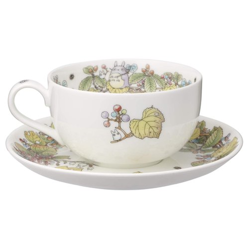 Noritake T97285A/4660-5 Milk Tea Cup & Saucer, 11.8 fl oz (325 cc), My Neighbor Totoro Gajimi Edition, Microwave Safe, 1 Guest, Bone China