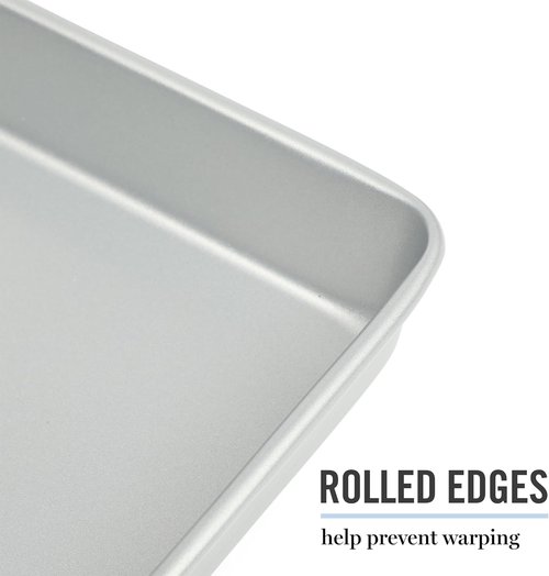 Martha Stewart Gallen 9-Inch Square Nonstick Cake Pan - Durable Carbon Steel Bakeware for Desserts