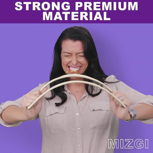 MIZGI Ivory Velvet Hangers - 60 Pack Premium Non-Slip Felt Clothes Hangers | Heavy-Duty Space-Saving Design