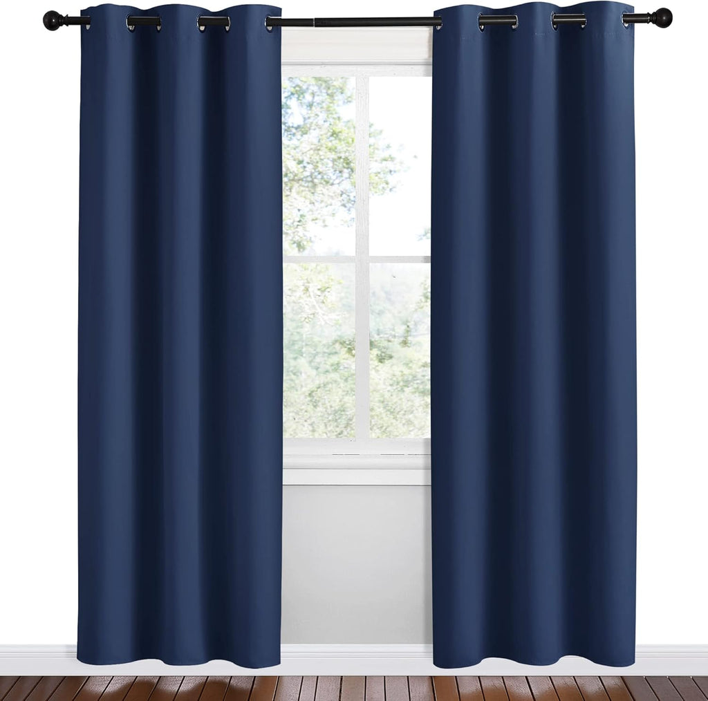 NICETOWN Blackout Curtains - Navy Thermal Insulated Drapes for Kids' Room | 42 x 78 Inches, 1 Pair