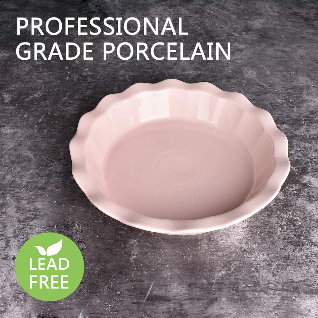 Bosmarlin Ceramic Pie Pan, 9 Inches Pie Dish, 50 oz, Pie Plate for Baking, Microwave, Oven Safe and Dishwasher safe (Deep Blue, 9 inches)