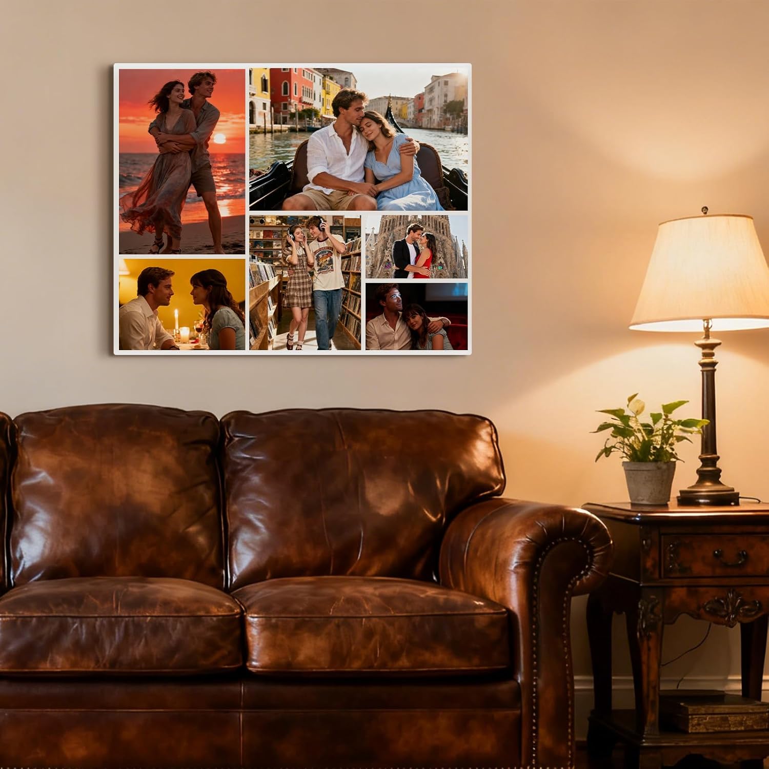 WFENJEW Custom Canvas Prints - Personalized Wall Art for Bedroom, Living Room, Wedding & Family Portraits (6" L x 8" W)