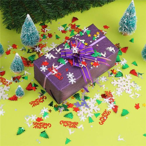 CCINEE Metallic Foil Sequins - 100g Set with 4800 Pieces for Festive Table Decorations