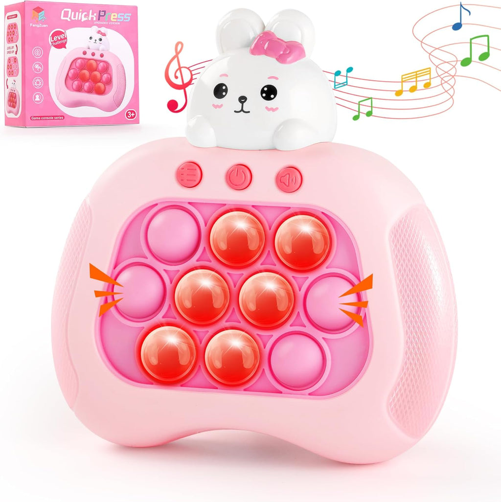 Skiennix Easter Bunny Pop Push Game - Sensory Fidget Toy for Kids | Light-Up Fun for Easter Baskets