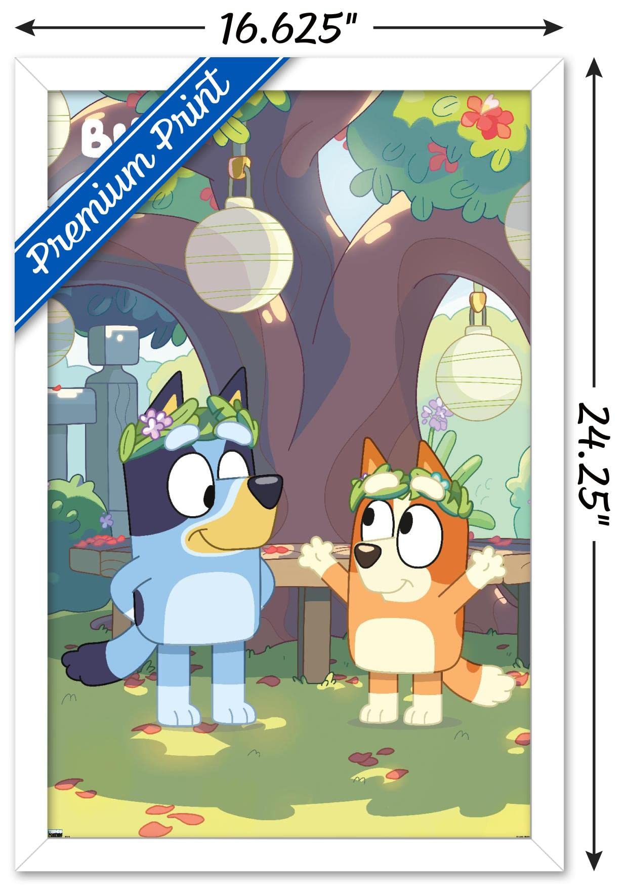 Bluey - Duo Wall Poster, 22.4L" x 14.7W", White Framed Version
