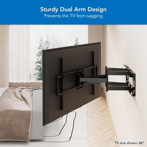 Mount-It! Heavy Duty XXL Full Motion TV Wall Mount - Supports Extra Large TVs Up to 264lb | VESA 900x600, Adjustable Swivel & Tilt for 60" to 120" Screens