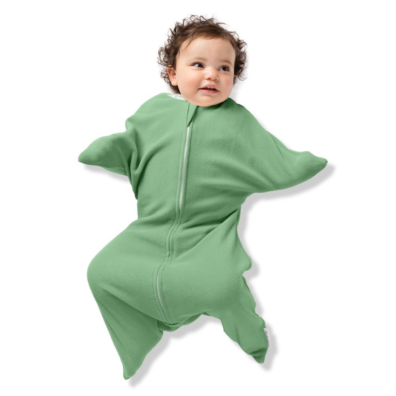 SleepingBaby Zipadee-Zip Transition Swaddle - Cozy Fleece Wearable Blanket with Two-Way Zipper for Baby Sleep - Digging You, X-Small (3-6 Month)