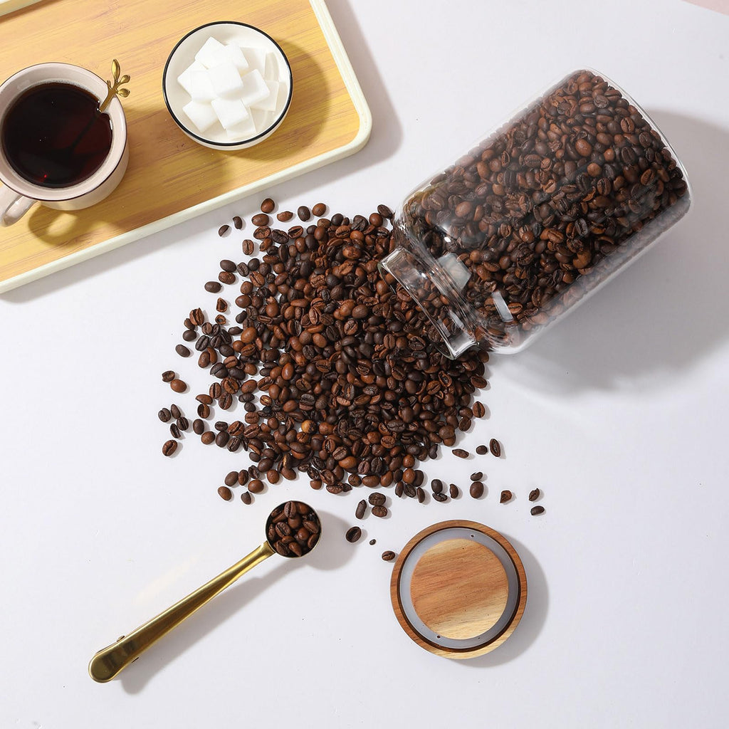 WHJY 2 pack 1/2 Gallon Glass Jars with Airtight Lids Transparent Clear Kitchen Canister for Pantry Organization Large Food Storage Containers for Coffee Flour Sugar Pasta