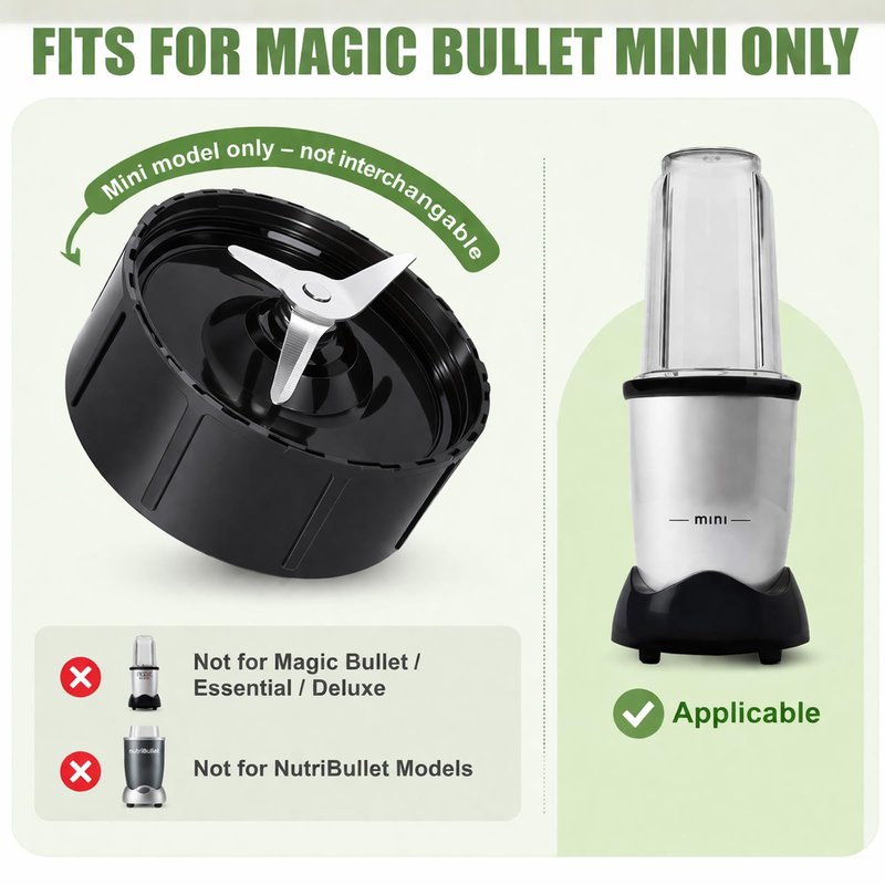 Cross Blade Compatible with Magic Bullet Mini Blenders Replacement Part Only，Not for Magic Bullet 250W or Any Nutribullet Models