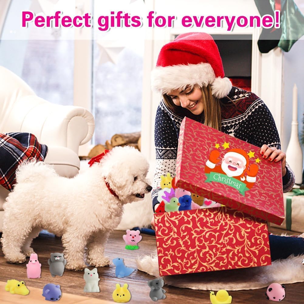 Skiennix Kawaii Squishies - 80Pcs Mochi Fidget Sensory Toys for Kids 4-8 | Perfect Birthday & Easter Gifts