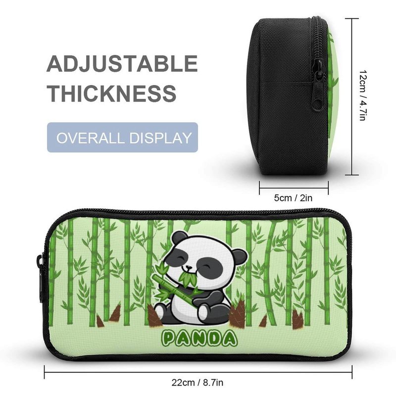 CaomeiWu Panda Backpack with Lunch Box & Pencil Case for Kids Girls Boys School, 16 Inch Cute Pandas Bookbag, School Backpack for Students Children, Lightweight, Large Capacity
