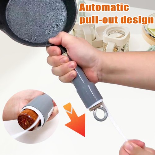 LMSM 3 Pcs Silicone Pot Handle Cover Heat Resistant, Cast Iron Handle Cover Retractable Silicone Pot Handle Sleeve for Cast Iron Frying Pan Handle Holder (1.3 x 7 Inch, M), Gray