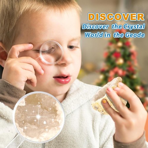 Crystal Advent Calendar 2024 - 24 Days of Gemstones & Geodes | DIY Bracelet & Necklace Kit for Kids