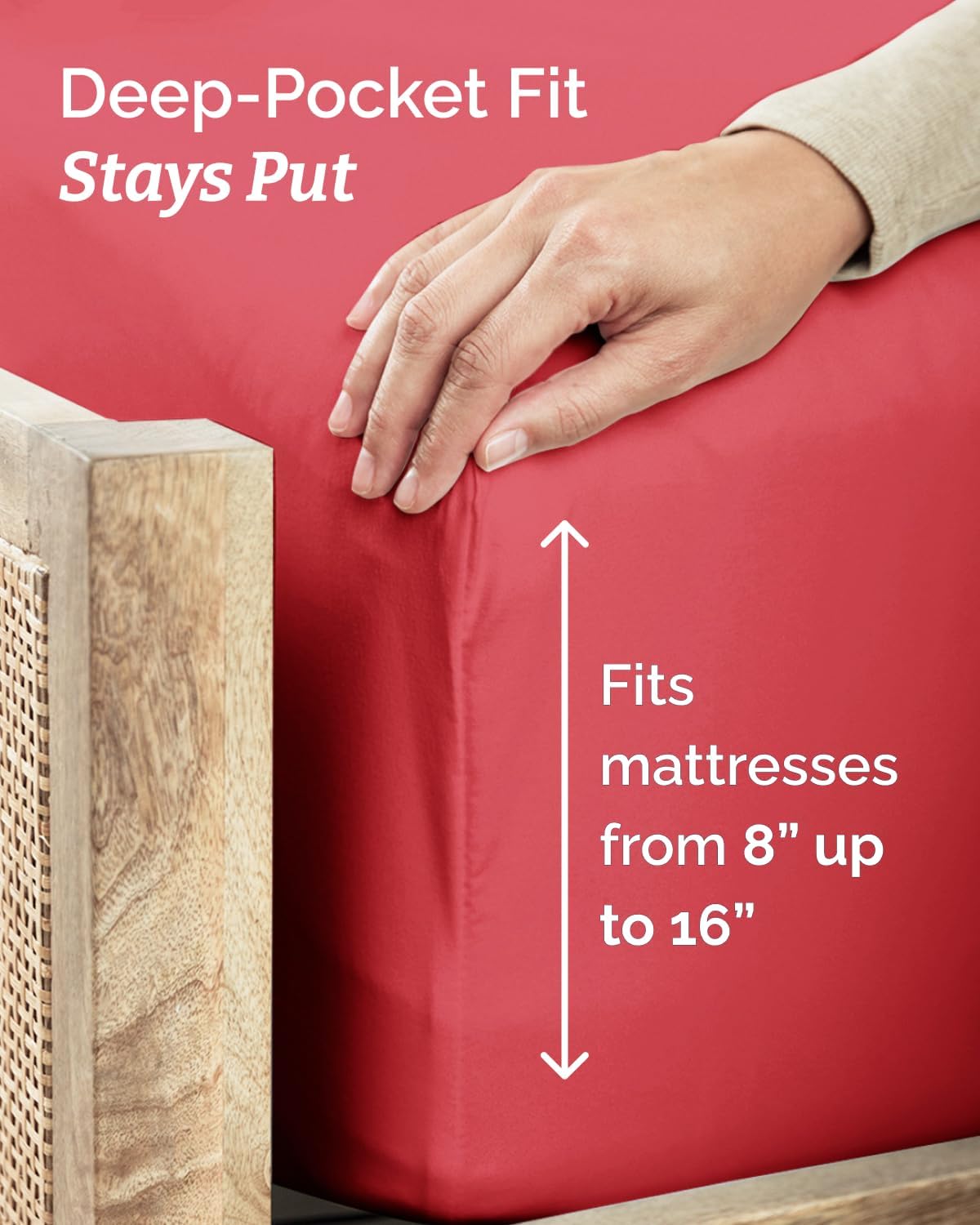 Skiennix Twin XL Sheet Set - Comfy Breathable & Cooling Bed Sheets - Ultra-Soft, Deep Pockets, Red