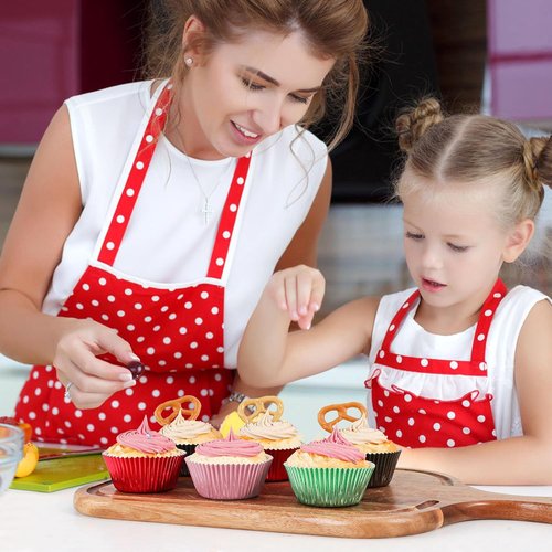 Caperci Baking Cups - Premium Red Foil Cupcake & Muffin Liners | 150-Pack, Greaseproof & Sturdy