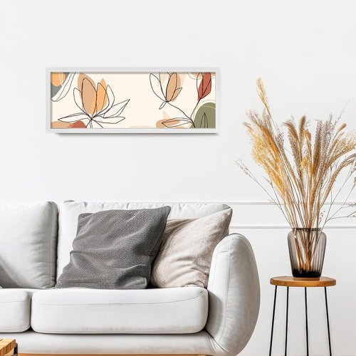 LaVie Home 8x24 Picture Frame - Classic White Frame with HD Plexiglas for Vertical/Horizontal Display
