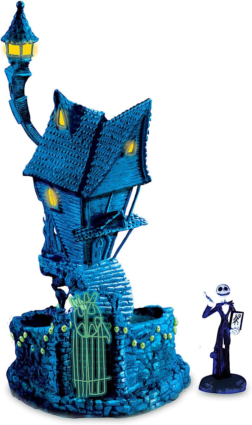 Regine Switzerland Nightmare Before Christmas Black Light Village Set - Enchanting Holiday Decor