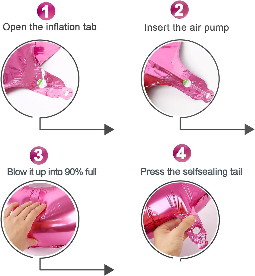 Pink Number 5 Balloon - 40 Inch Giant Foil Balloon for 5th Birthday Party Decorations