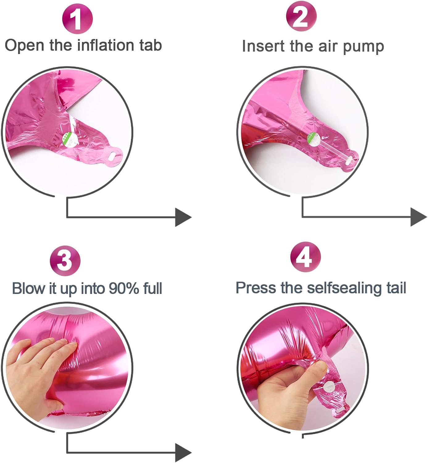 Pink Number 5 Balloon - 40 Inch Giant Foil Balloon for 5th Birthday Party Decorations